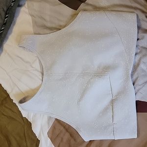 Lululemon cropped tank, size 10, cream/glow in the dark